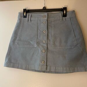 American Eagle Outfitters - Dusty Sky Blue Corduroy Mini Skirt